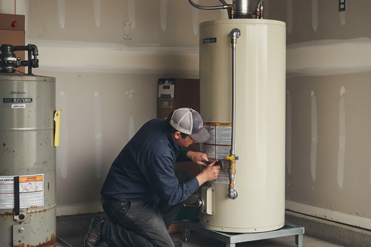Water heater and shutoff valve replacement in Halltown